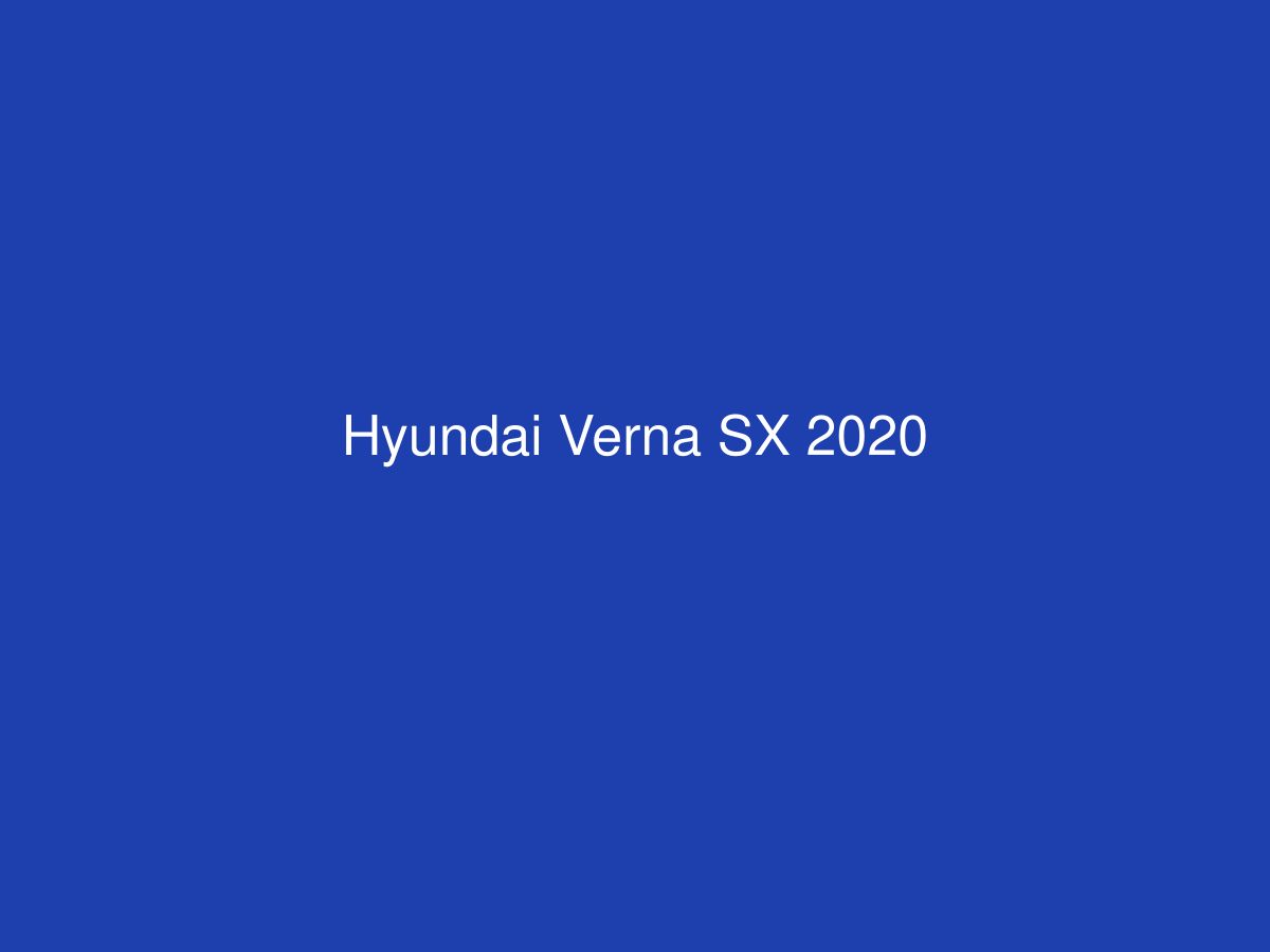 Hyundai Verna SX 2020 — photo 1 of 1