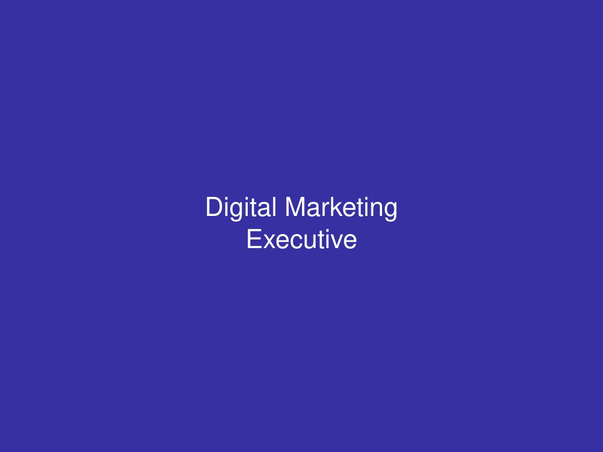 Digital Marketing Executive — photo 1 of 1