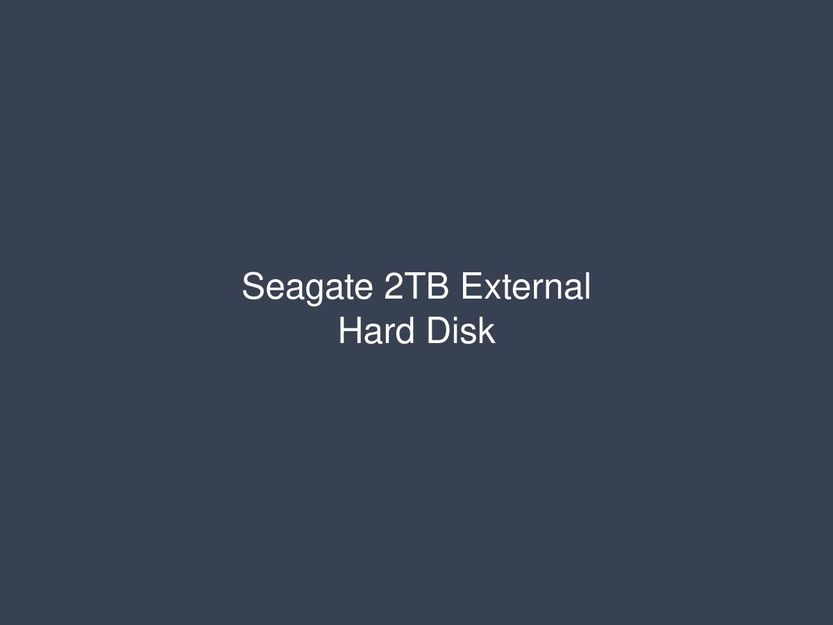 Seagate 2TB External Hard Disk — photo 1 of 1