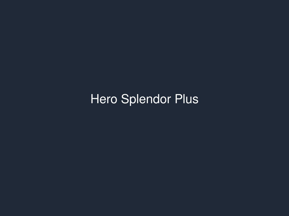 Hero Splendor Plus — photo 1 of 1