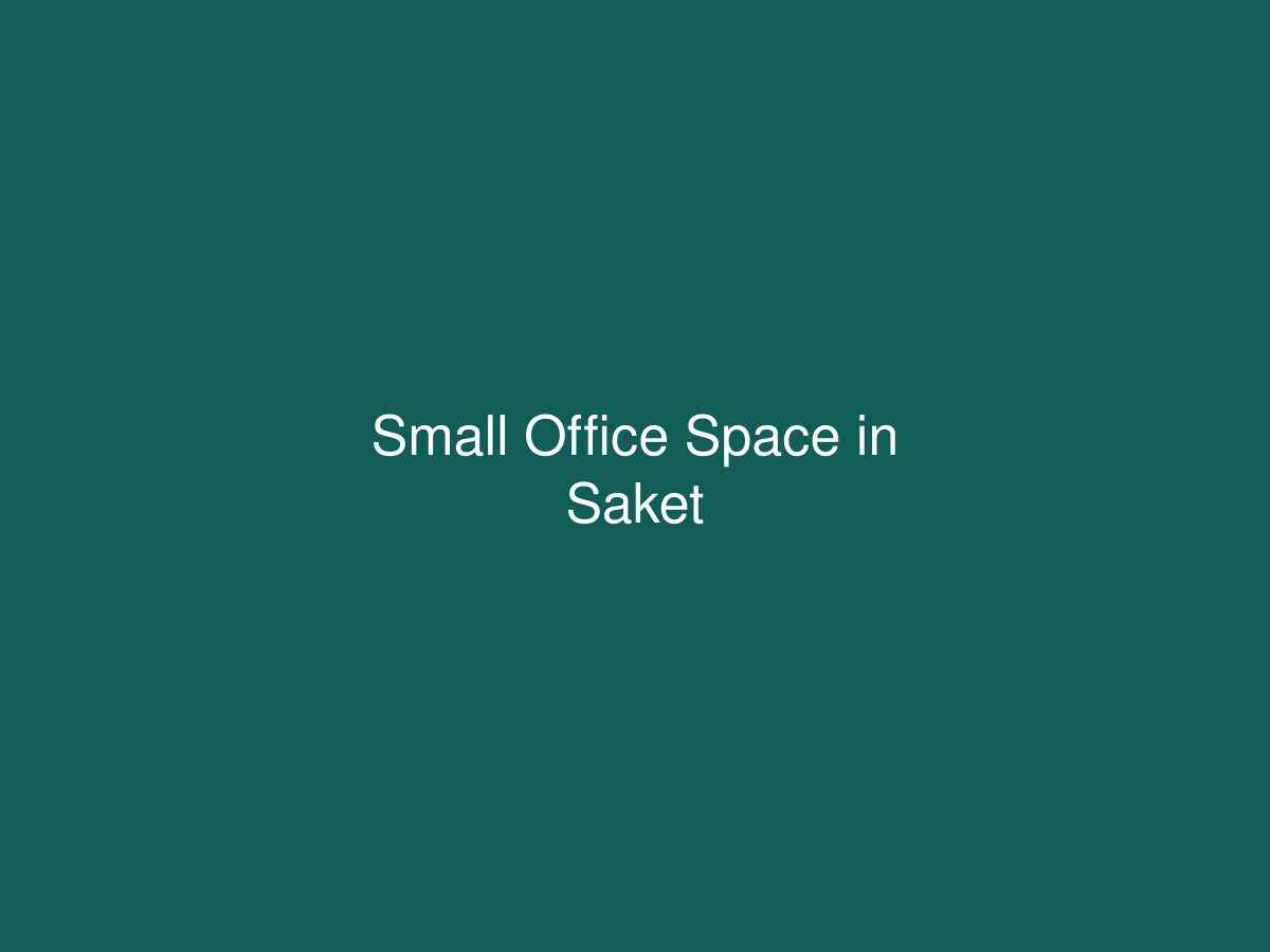 Small Office Space in Saket — photo 1 of 1