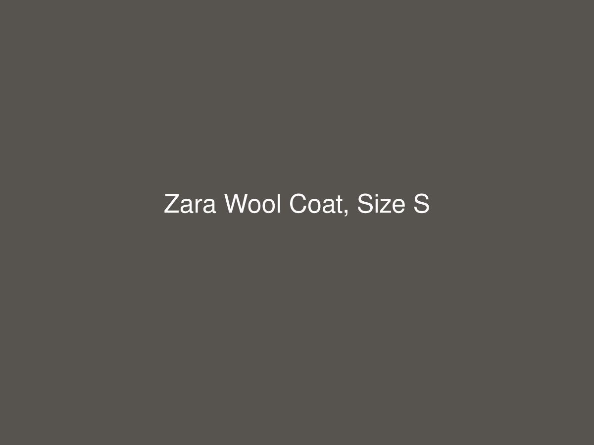 Zara Wool Coat, Size S — photo 1 of 1